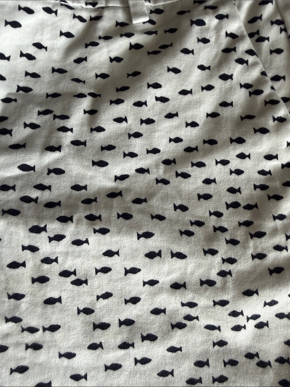 White and Navy Blue Fish Shorts - Picture 6 of 6
